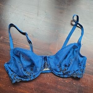 Apt. 9 Blue Floral Lace Underwire Bra
